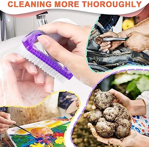 8 PCS Nail Brush for Cleaning Fingernails, Handle Grip Nail Scrubber Brush, Cleaner Brushes Manicure Tools Scrub Brushes Kit, Toenail Brush To Clean Under Nails Pedicure Foot Small Brush Women Men - Image 6