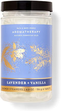 Bath & Body Works Aromatherapy Shower Steamers 4.8 OZ / 136 G Bottle (6 Tablets) (Lavender + Vanilla)