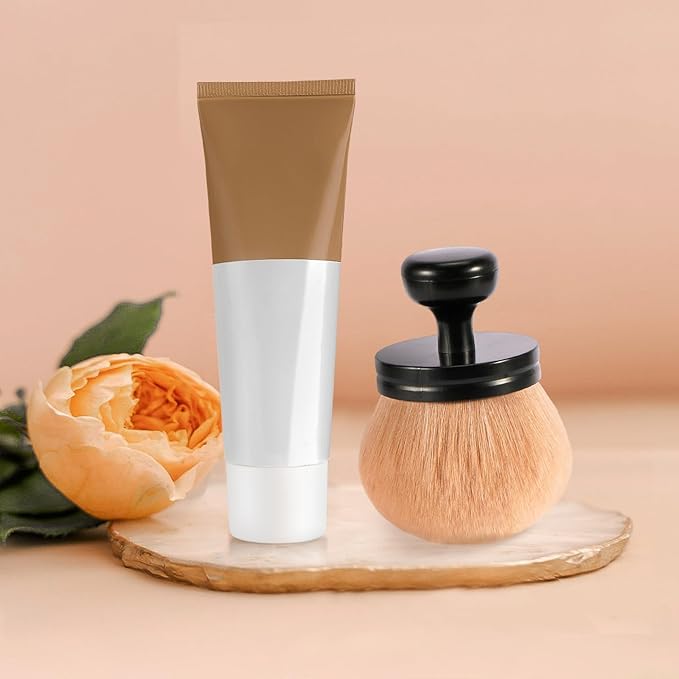 UNIMEIX 3 Inch Sunscreen Applicator Self Tanner Brush Body Makeup Kabuki Blend Applicator Spray Tan Blending Beauty Brush for Body Coverage Perfector (Black)