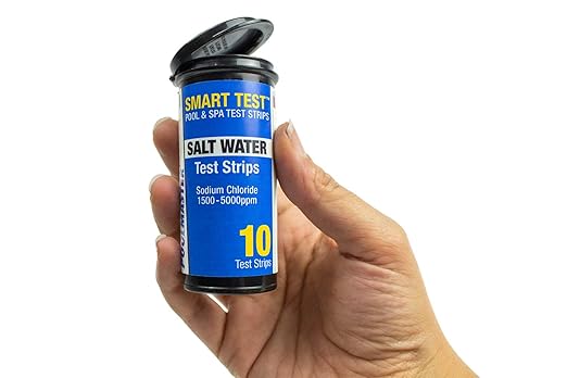 Poolmaster Salt Water Swimming Pool and Spa Water Chemistry Testing Strips, Made in the USA, 22210