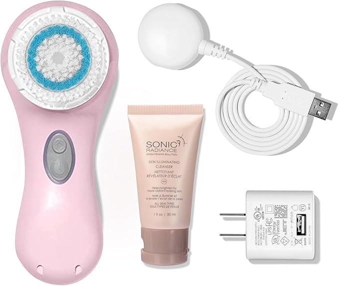 Facial Cleansing Brush System, Mia 2 Sonic Face Scrubber, Pink