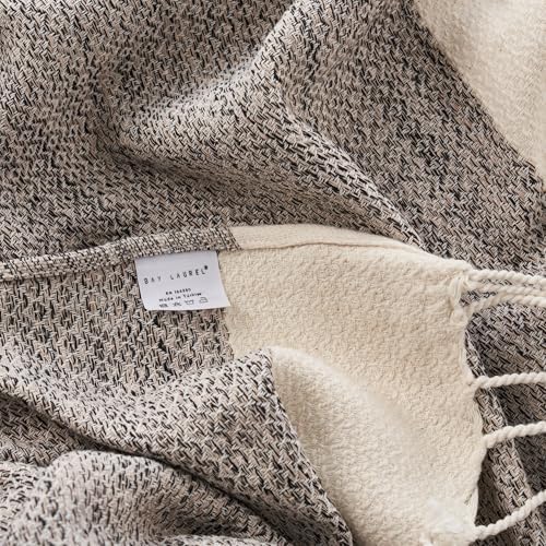 BAY LAUREL Turkish Hand Towel – Pack of 2 | Soft & Absorbent Decorative Towels for Bathroom, Hand, Face, Hair, Gym, Yoga, SPA, Kitchen & Tea | Boho Decor (Beige, Diamond 15x26 Inches (Set of 2) - Image 2