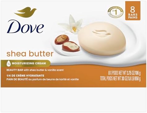 Dove Beauty Bar Soap Shea Butter,for Nourished,Radiant Skin,Enriches Skin 3.75 oz,(Pack of 72) - Image 3