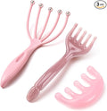 ProSuites 3 Pack Pink Head Massager Scalp Comb Resin Gua Sha Tool Set Scalp Stress Relax Tool for Christmas, Birthday, Mother's Day