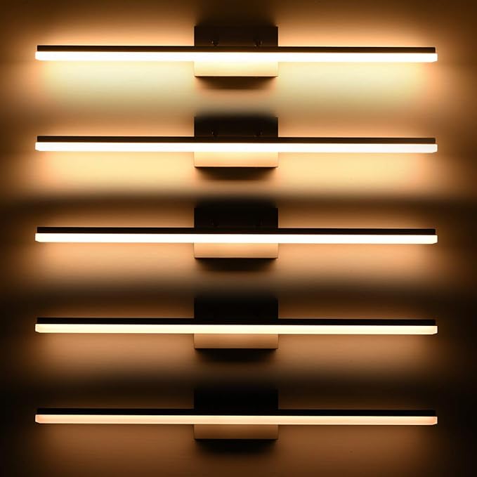 mirrea 36in Modern LED Vanity Light for Bathroom Lighting Dimmable 36w Brushed Nickel (Warm White 3000K)