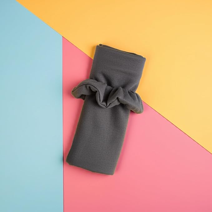 OOF! Halo T-Shirt Hair Towel | 100% Cotton Jersey Knit w/MoistureLock | No Microfiber | Reduce Cuticle Friction, Frizz & Breakage | Plopping Towel for Curly Hair | All Hair Types (Charcoal Gray)