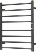 Electric Towel Warmer Rack,Heating Towel Warmer,Timer & Temperature Control,Wall-Mounted Plug-in for Bathroom,Gunmetal Grey,Stainless Steel,8-Bar(27.56x20.87x4.41in)