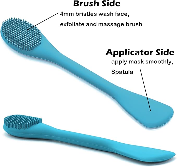 RamPula Pore Brush & Face Mask Applicator, Lymphatic Drainage Brush | Face Scrubber, Silicone Jelly Brush for Deep Pore Cleansing, Face Brush for Lymphatic Drainage Massager, Applicator for Mud, Clay
