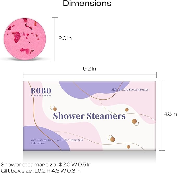 Shower Steamers Aromatherapy for Women Shower Bombs Great Smell with Natural Essential Oil, Perfect Gifts for Girls, Relaxing Set for Self Care SPA -Ideal Birthday, Pack of 8 (Multicolor)