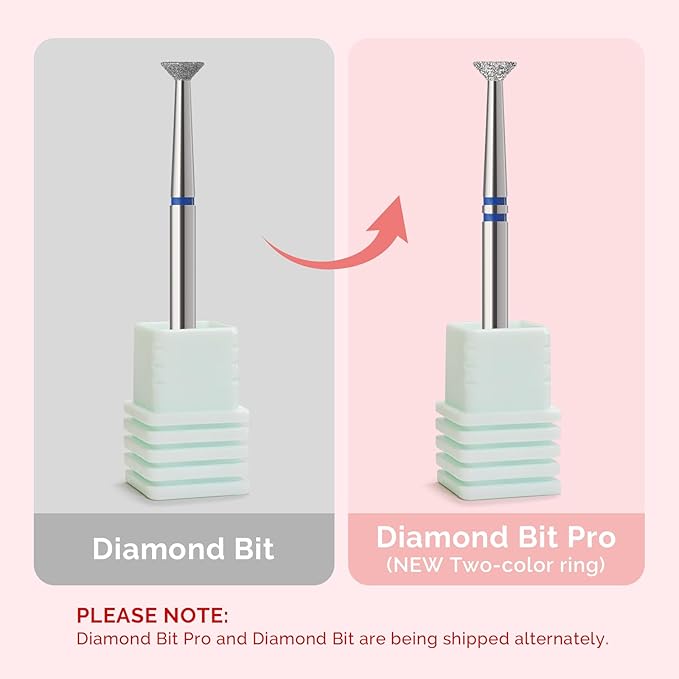 MelodySusie 4mm Inverted Tapered Cuticle Clean Nail Drill Bit 3/32'', Professional Safety Carbide Diamond Under Nail Cleaner for Cuticle Dead Skin Nail Prepare, Beginners Bits, Series Bit-S, Medium