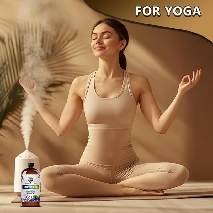 Lavender Essential Oil - GV77ZF Lavender Oils for Diffusers, Humidifiers, DIY Candles, Soap, Cleaning, Home, Office, Yoga, Massage, Gifts - 16 fl oz (480 ml)