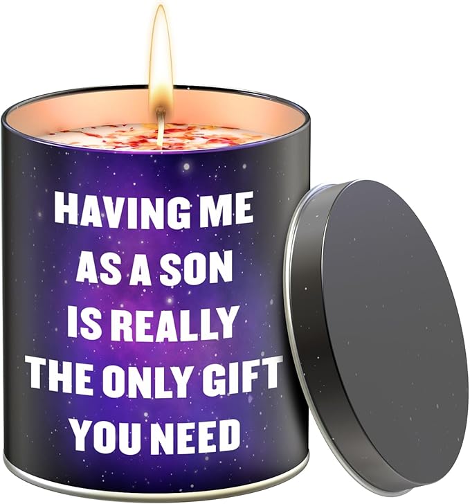 Mothers Day Gifts for Mom from Son Kids: Birthday Christmas Gift for Mom,Funny Stocking Stuffers Galentines Day Anniversary Presents,9oz Scented Candles