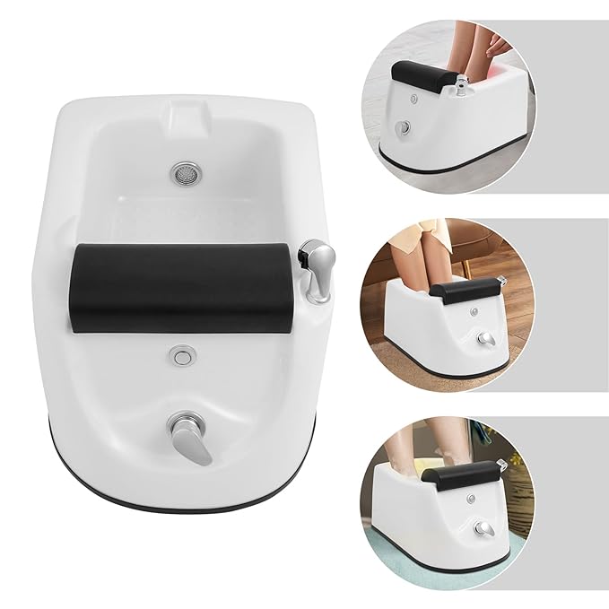 Home Foot Spa Bathtub, Deep Foot Spa Bath with Surf Massage Mode Portable Foot Spa Bathtub Time & Temper Control Freestanding Pedicure Foot Bath Soak Tub for Home Spa Treatme