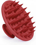 Meartchy Silicone Scalp Massager Shampoo Brush, Scalp Brush for Hair Growth & Dandruff Removal, Hair Scrubber Scalp Stimulator Exfoliator Brush with Soft Bristles for Wet Dry Scalp Care (Ruby Red)