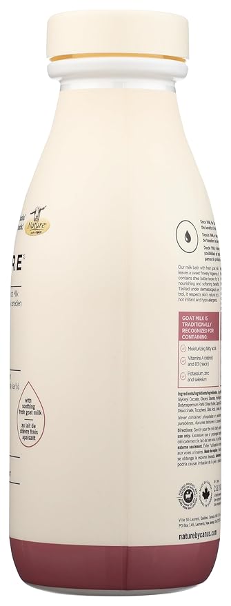 Nature by Canus Foaming Milk Bath with Smoothing Fresh Canadian Goat Milk Vitamin A, B3 Potassium Zinc and Selenium, Shea Butter, 27.1 Fl Oz