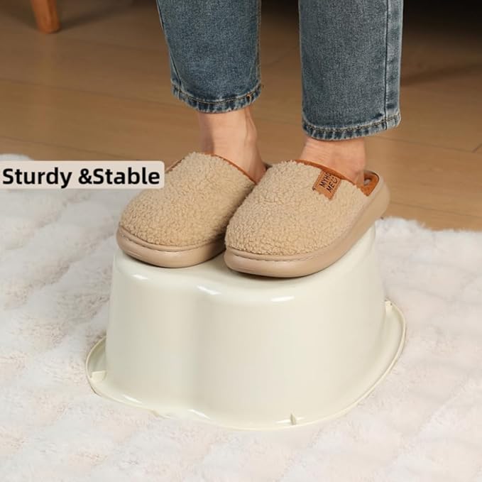 Ytterbium Foot Soaking Bath Basin, Large Massage Foot Soaking Tub, Plastic Home Spa Pedicure Bucket, Relaxation & Stress Relief, Suitable for Women & Men (White)