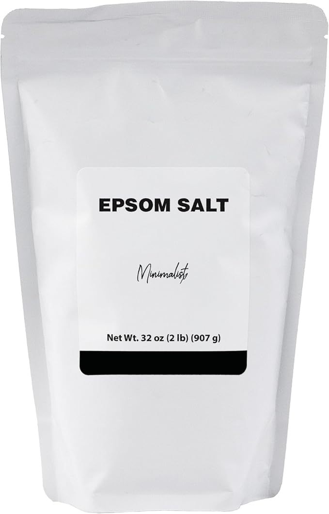 Minimalist Epsom Salt, Magnesium Sulfate, Ideal for Baths, Packaged for Convenience in a Refillable Bag (2 Pound)
