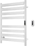 Heated Wall Mounted Electric Towel Warmer Rack,Timer & Temperature Control, 8 Bar Stainless Steel Towel Heater for Bathroom (White, 8 Bars)