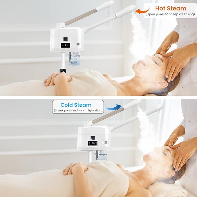 Salon Señor 2 in 1 Hot and Cold Facial Steamer,Professional Face Steamer on Wheels for Beauty Salon, Spa or Home Use