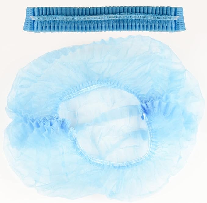 Disposable Bouffant Caps, 21inches Hair Net, Elastic Dust Cap for Food Service, Sleeping Head Cover