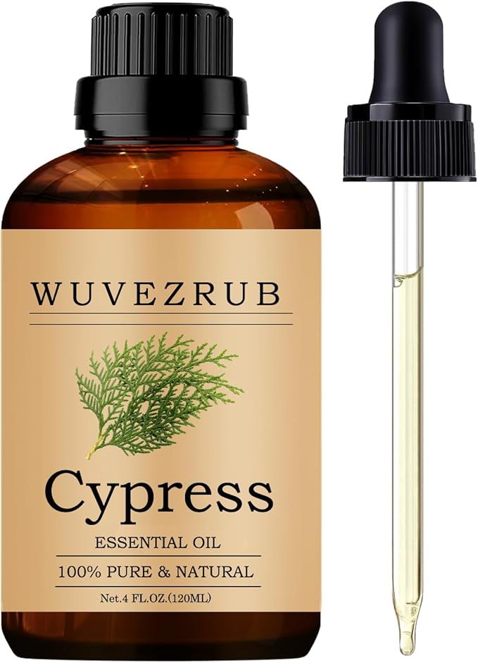 Cypress Essential Oils, 120ML Pure and Natural Essential Oil for Aromatherapy Diffuser - Cypress /4 Fl Oz