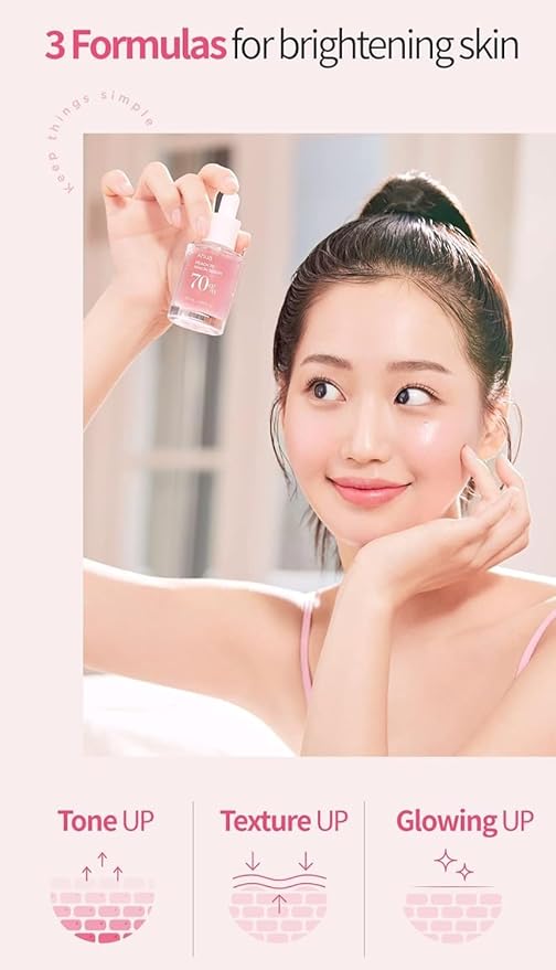 Anua Peach 70 Niacinamide Serum, Daily Glow Serum For Face, Skin Tone & Dullness Care with Vitamin B12, Lightweight, Hydrating For Glass Skin Effect, Korean Skin Care, 1.01 fl.oz