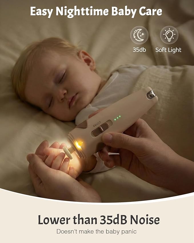 Lictin Baby Healthcare and Grooming Kit, 26 in 1 Rechargeable Baby Nail Trimmer Electric Set,Safe Baby Nail File with Auto Light, Newborn Baby Safety Care Set for Newborn Infant Toddlers Boys Girls