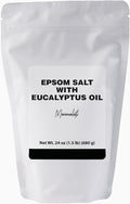 Minimalist Epsom Salt with Eucalyptus Oil, Perfect for Scented Baths and Soaks, Packaged for Convenience in a Refillable Bag (24 Ounce)