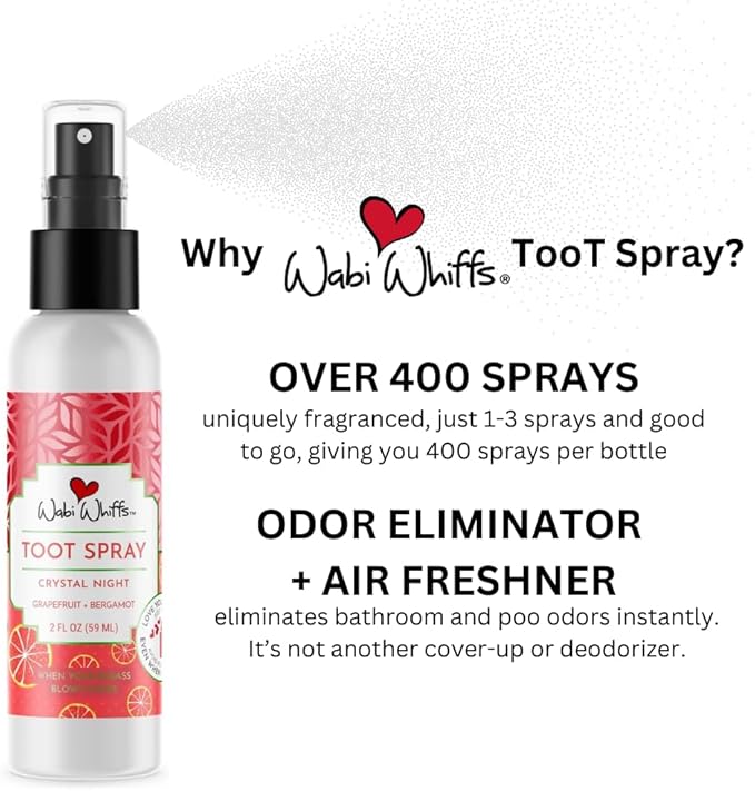 Wabi Whiffs Room and Bathroom Toot Sprays (Crystal Night)