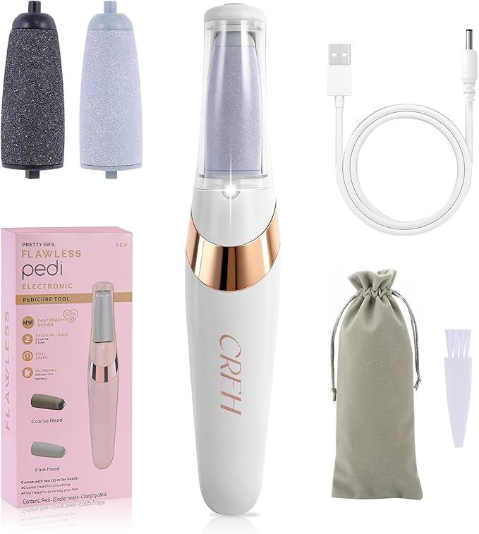Pedicure Tool, Foot Callus Remover, Electric Pedicure Set, Foot Care, Removes Rough Dead Skin on The Feet, Making Your Feet Smooth.(White)