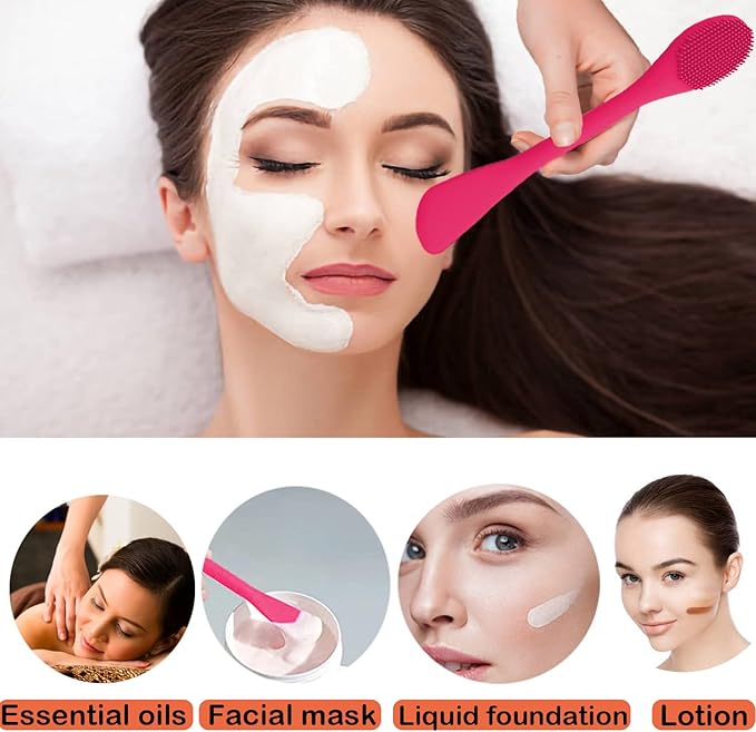 RamPula Silicone Facial Cleansing Brush Pores Cleaner,Remove Blackhead,Remove Acne,Face Massager,Applicator,Spatula,Mud Mask,DIY,Cream,Face Washing Clean,Body Lotion
