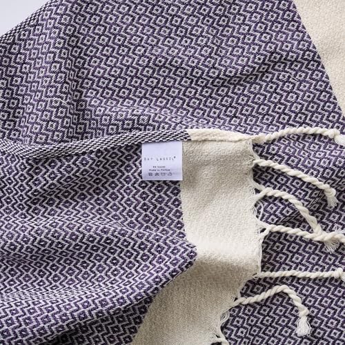 BAY LAUREL Turkish Hand Towel – Pack of 2 | Soft & Absorbent Decorative Towels for Bathroom, Hand, Face, Hair, Gym, Yoga, SPA, Kitchen & Tea | Boho Decor (Purple, Diamond 15x26 Inches (Set of 2) - Image 6