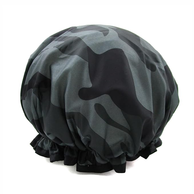 Shower Cap for Women Men Shower Hat Waterproof-Double Layer-Reusable Elastic Bath Caps for Boys Girls Hair Cap for Shower