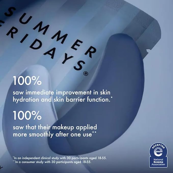 Summer Fridays Jet Lag Hydrating Eye Patches - De-puffing Hydrogel Under Eye Masks with Hyaluronic Acid, Caffeine + Peptides - Soothing + Refreshing At-Home + Travel Skin Care (15 Pairs)