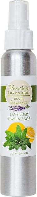 Victoria's Lavender Room Fragrance Spray - Natural Air Freshener & Odor Eliminator, Luxury Essential Oil Scent for Home & Bathroom, Aromatherapy, Ideal Holiday Gift, Lavender Lemon Sage - 1 Pack, 4 oz