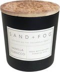 Sand + Fog Scented Candles - Vanilla Tobacco - Additional Scents and Sizes - 3 Wicks 100% Cotton Lead-Free - Luxury Air Freshening Jar Candles - Perfect Home Decor - 21 oz