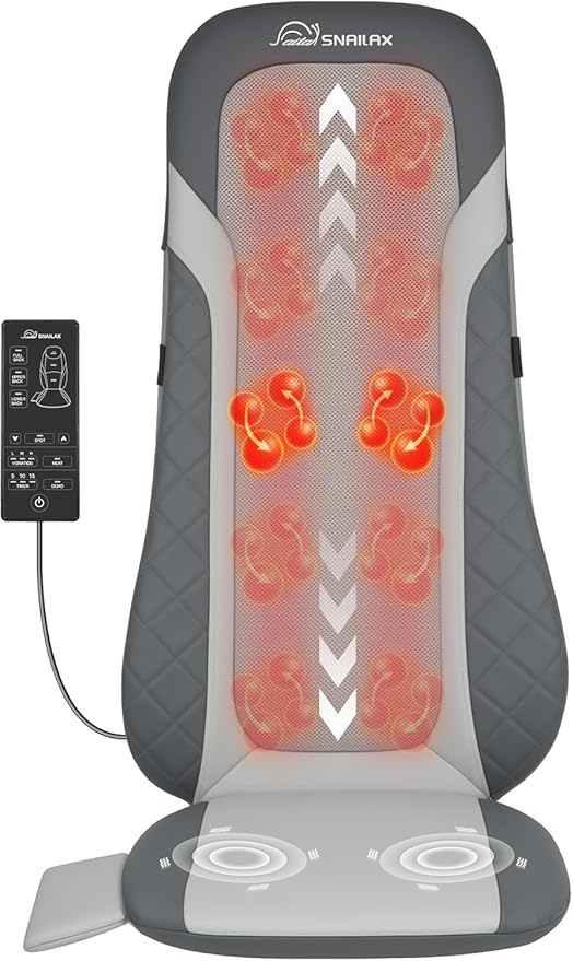Shiatsu Back Massager with Heat,Full Back Massager for Pain Relief Deep Tissue,Longer Massage Chair Pad,Back Kneading Shiatsu or Rolling Massage for Chair,Christmas Gifts for Women Men Parents