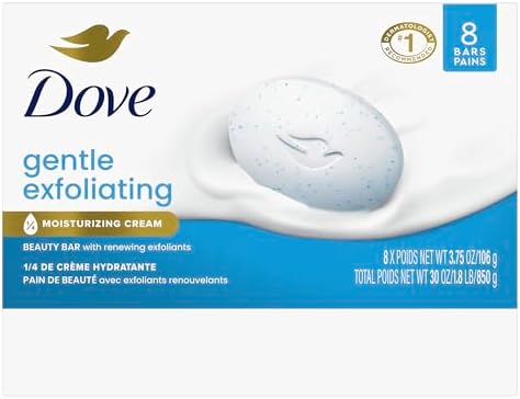 Dove Gentle Exfoliating Beauty Bar Soap , Renewing 8 Count 3.75 oz - Image 2