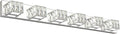 ZUZITO 6-Light Bathroom Vanity Lights - LED Chrome Bathroom Lighting Fixtures Over Mirror - 36W Modern Vanity Lights for Bath Wall - Crystal Vanity Light Bar Cool White Light