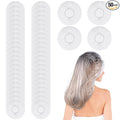 50 Pcs Large Disposable Shower Caps, Waterproof Clear Plastic Shower Cap Elastic Hair Caps for Women Long Hair, Locs, Braids, Disposable Bath Caps for Travel Spa, Hair Salon, Home Use