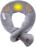 Travel Pillows,Wireless Airplane Massage Pillow Neck Support with 3 Vibration Modes,Vibration Wrap Neck Massage,Battery Operated Adjustable Pillow for Neck Pain Relief