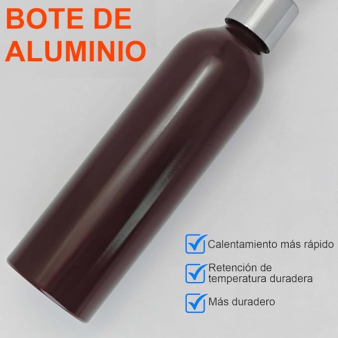 Elitzia Massage Oil Warmer Use Parts Pump Bottle 1 Pack 8.45oz/250ml Aluminium Pump Bottles for Solution Gel Lotion and Cream Use Suitable for ETAW02S ETAW03 ETLB01 ETLB02 ETOH843N ETOH843NB(Brown)