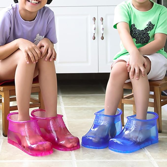 Beavorty Foot Soaker Portable Feet Soaking Tub Leakproof ＆ Wearable Foot Soaking Shoes Plastic Foot Bath Tub Bath Massager Basin Pedicure Feet Spa Shoes for Pedicure Foot Spa