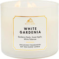 Bath & Body Works White Gardenia 3-Wick Candle - Scented Candle for At-Home Use - Long-Lasting, Room-Filling Fragrance - High Fragrance Oil Concentration - Soy Wax Blend