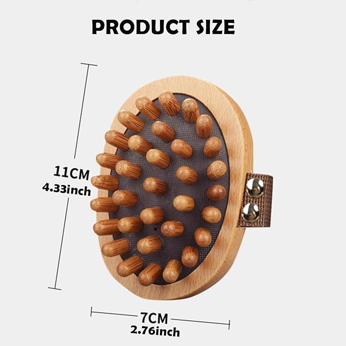 Fascia Massage Blaster Tool for Cellulite, Meridian Massage, Muscle Knots, Trigger Points, Cellulite Massager Tool for Body Tension Relief Promote Lymphatic Circulation Wood