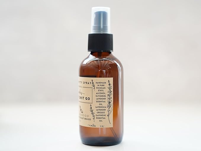 Stocking Stuffer Funny Toilet Spray - 4 Fl Oz Lavender Scent – Funny Gag Gift Ideas For Adult Men And Women - Naturally Traps Odors with Essential Oils