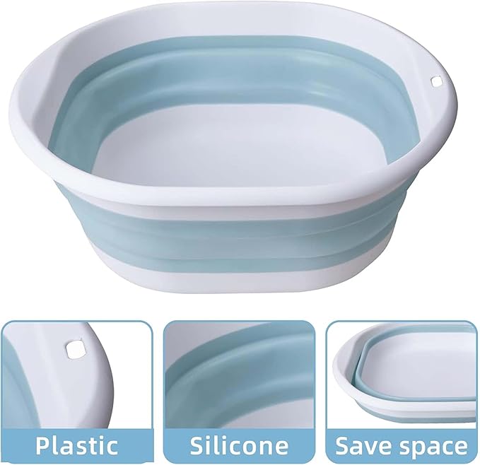 Tlswshsy Portable Pool Foot Bath,Collapsible Pool Foot Wash Basin Tub,Foot Bath Basin for Above Ground Swimming Pools Accessories