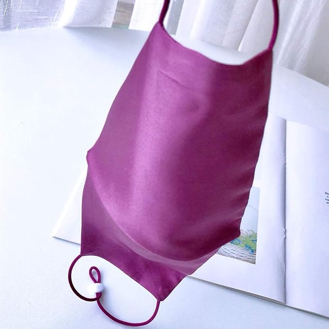 ROSEWARD 100% Mulberry Silk Face Mask for Women Men Reusable Adjustable with Filter Pocket