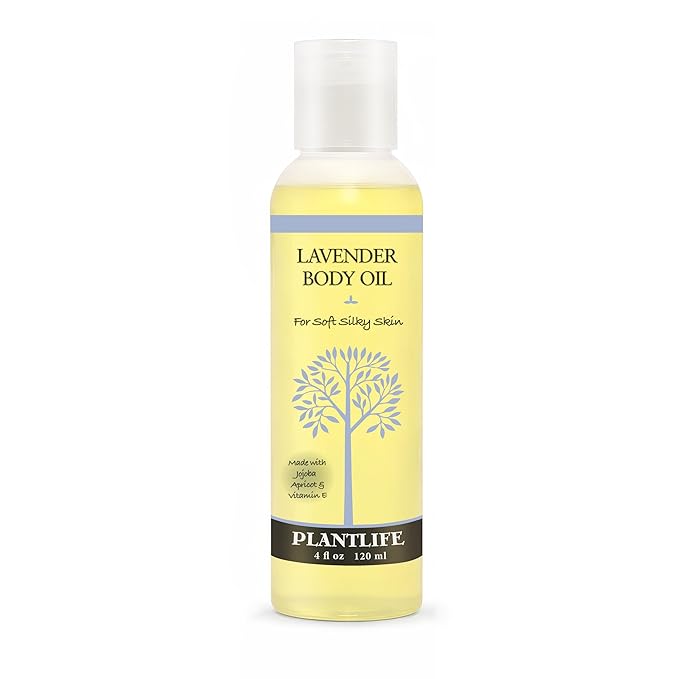 Plantlife Lavender Body Oil - Moisturizing Natural Body Oil for All Skin Types - Nourishing Dry Skin and Making It Feel Soft and Silky for Women & Men - Bath, Body & Massage Oil - 4oz