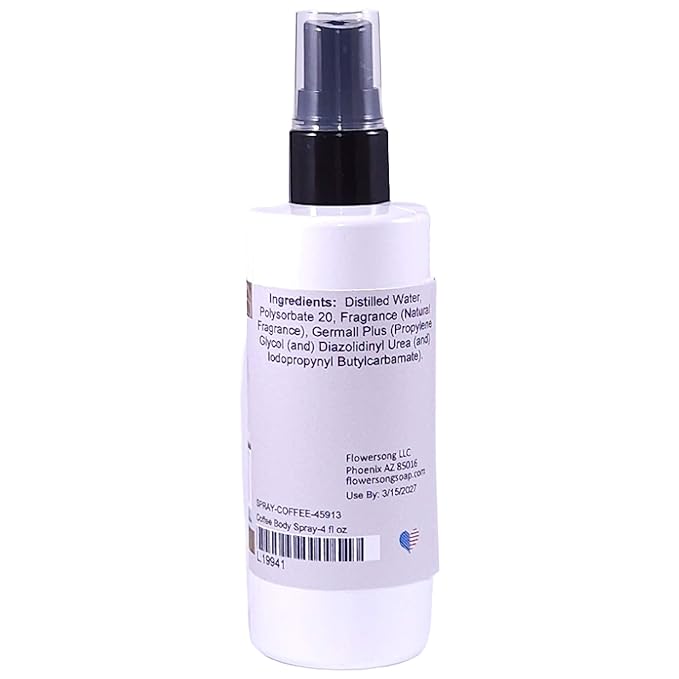 Blossom to Bath Coffee Body Spray (4 Ounce) - Natural Fragrance - Energizes Skin with a Rich Coffee-inspired Scent